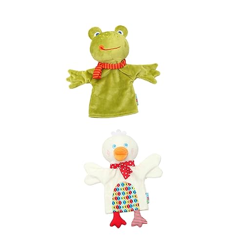 Alasum 6 STK Handpuppe Kind Bevorzugungspuppen Spielzeug für Tierfreunde Kinderspielzeug interaktive Puppen pucktuch pädagogisches Spielzeug Kinderhandspielzeug Baumwolle Green von Alasum