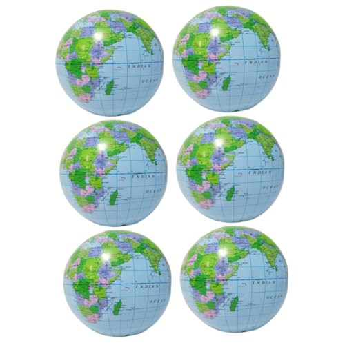 Alasum 6 STK Kinder hüpfen mit dem Ball Weltkarte World map gieskanne kinderspielzeug Weltkugel pufferball tierd Spielzeuge Spielzeug für draußen Strandspielzeug Globuskugel Hüpfball Blue von Alasum