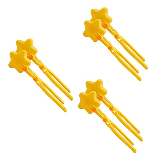 Alasum 6 STK Schnee klemme tragbare Schneeballmaschinen Schneeballwerfer Schneeballklemme schneeballzange schneeballenzange Schneeballclips aus Kunststoff Schneeball-Clip Plastik Yellow von Alasum