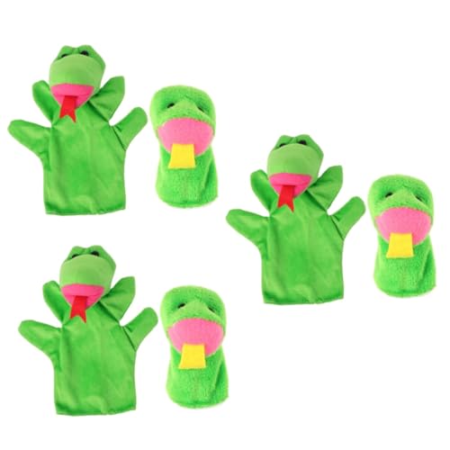 Alasum 6 STK Tierische Marionette Schöne Handpuppe Schlange Fingerpuppe Tierpuppen Lernspielzeug Für Kinder Kinderspielzeug Tierspielzeug Eltern-Kind-interaktionsspielzeug Polyester Green von Alasum