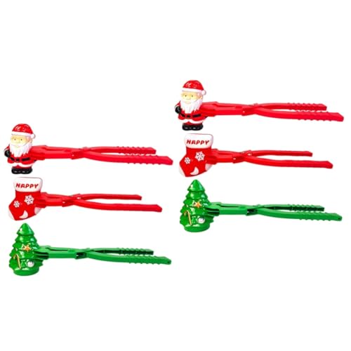 Alasum 6 STK Weihnachts-schneekugel-Form Weihnachtsmann-schneeball-Clip Hersteller Von Schneeballschlachten Im Winter Lustiger Schneeballmacher Kinderspielzeug Im Freien Abs von Alasum