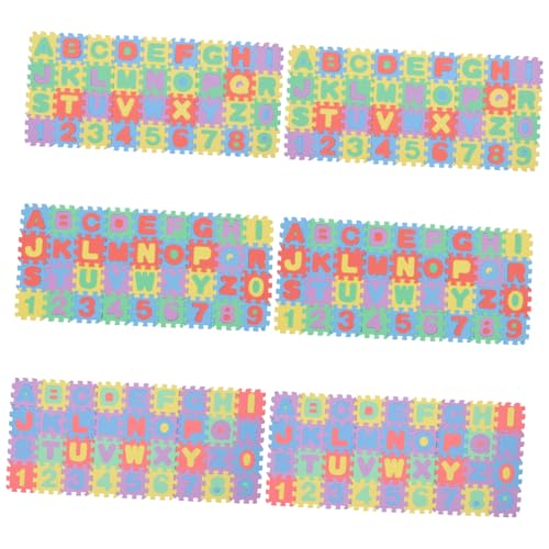 Alasum 6 Sätze Brief Krabbel Matte Puzzlematte fußmatte mats Schaumstoff-Spielmatte für Babys Spielmatte für Kleinkinder puzzlekleber -Bodenmatte ineinandergreifende Schaumfliesen Eva von Alasum