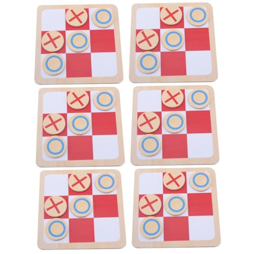 Alasum 6 Sätze Simongqi Tic-Toe-Schach Reisespielzeug für Kleinkinder Tisch-Familienspiele Two Player Games Kinder schachspiel klassisches Familienspielzeug Strategie-Brettspiele von Alasum