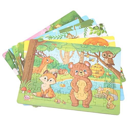 Alasum 6 Sätze Tierpuzzles Aus Papier Lernpuzzle Für Kinder Rätsel Für Kinder Kinderpuzzle Kleintierspielzeug Puzzles Für Kleinkinder Im Alter Von 2-4 Jahren Lernspielzeug Für Kinder von Alasum