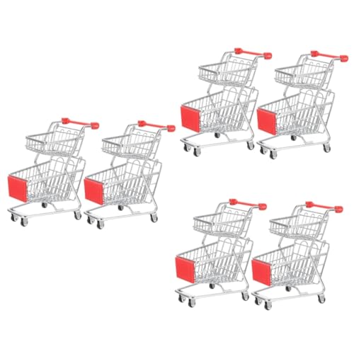 Alasum 6 Stück Mini Einkaufswagen Kleine Einkaufswagen Modelle Wagenwagen Für Kinder Kinder Einkaufswagen Mini Körbe Für Gastgeschenke Einkaufswagen Tischspielzeug Puppenhaus von Alasum