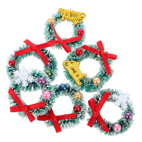 Alasum 6stücke Mini Weihnachtskranz Künstliche Dekoration Für Puppenhaus Und Mikro-landschaften Hängende Weihnachtsornamente Für Winterliche Stimmung Und Festliche Anlässe Alasum 6stücke Mini Weihnachtskranz Künstliche Dekoration Für Puppenhaus Und Mikro-landschaften Hängende Weihnachtsornamente Für Winterliche Stimmung Und Festliche Anlässe von Alasum