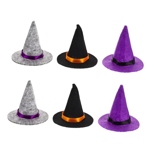 Alasum 6 Stück Teiliges Mini Hexenhüte Flaschenaufsatz Halloween Dekoration Bunte Kleine Filzhüte Weinflaschen Topper für Party und Festtagsdeko Alasum 6 Stück Teiliges Mini Hexenhüte Flaschenaufsatz Halloween Dekoration Bunte Kleine Filzhüte Weinflaschen Topper für Party und Festtagsdeko von Alasum