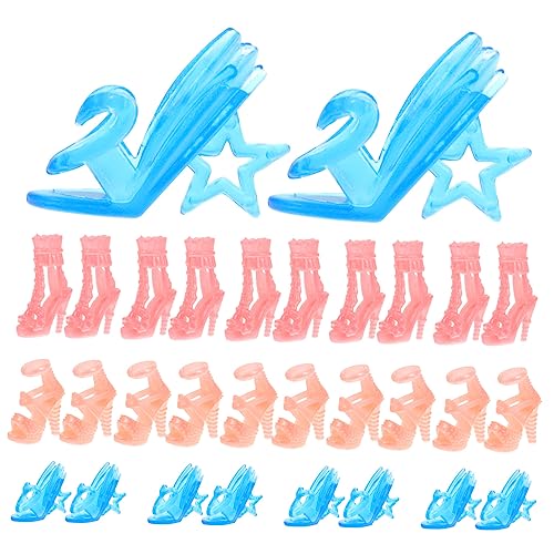 Alasum 60 Paar Schuhe Elegantes Schuhspielzeug Bastelpuppenschuhe Mädchensandalen Elegante Puppenschuhe Schuhen Mit Hohen Absätzen Miniatur-Schuh-sammlerstücke Modepuppe Plastik von Alasum