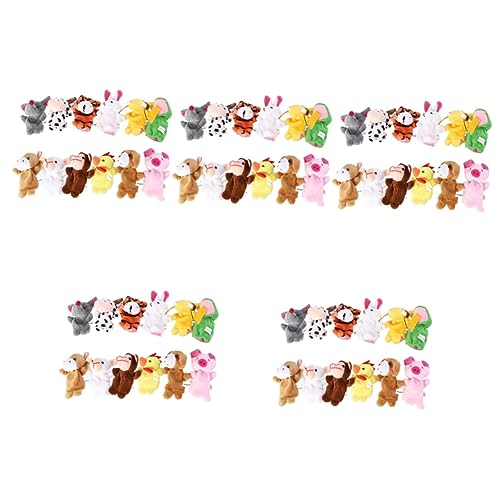 Alasum 60 STK Fingerpuppe Plüschtiere Tierpuppen Tiere Spielzeug Pinata-Füller Plüschpuppe Kinder Puppen kinderpuppe spielzeuge Geschichte Zubehör Fingerspielzeug für den Haushalt Stoff von Alasum