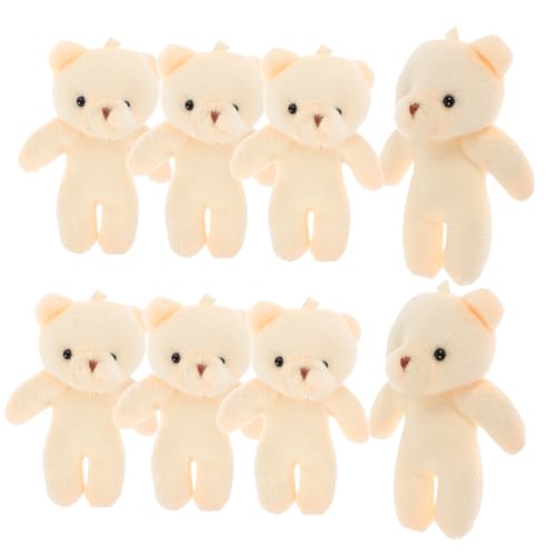 Alasum 60 STK Mini-Puppe Schlüsselanhänger Bär Dekor Tragbarer Bärenanhänger Bär Puppe Schlüsselanhänger Ausgestopft Mini-Teddies Bären-babyparty-Dekorationen Spielzeug Panda Pp Baumwolle von Alasum