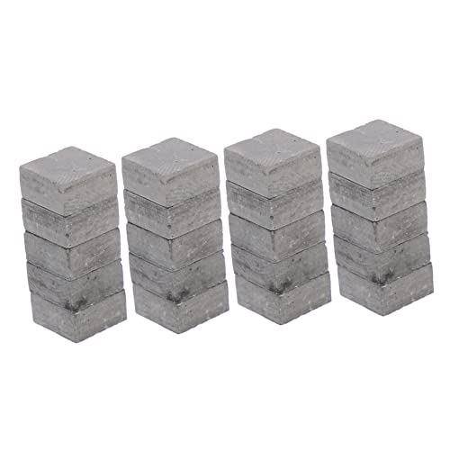 Alasum 60 STK simulierte Ziegel Sandtischsteine Miniatur-Ziegel-Ornament Mauerziegelmodell Dekor mikrolandschaft Miniaturziegel Bausteine Miniatur-Wandziegel Simulationsbaustein Ton Grey von Alasum