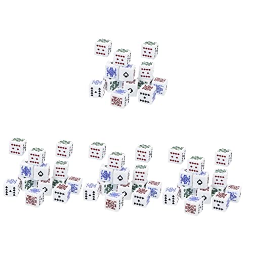 Alasum 64 STK Poker Würfel Board Games brettspiele Party Game Toy Partyzubehör dice Set Jetons Glücksspiel Unterhaltungswürfel Lügner Prop Spiel Requisiten Würfel-Stütze Pokerwürfel Acryl von Alasum