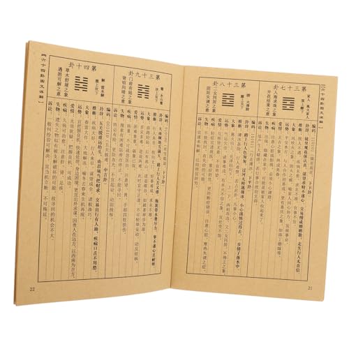 Alasum 64 Zhou Yiling Hat EIN Buch Signiert Nachschlagewerk Zu Hexagrammen I-Ching-interpretationsbuch Weissagungsbücher Mystisches Wahrsagungsbuch Wahrsagungshandbuch Ich Ching Papier von Alasum