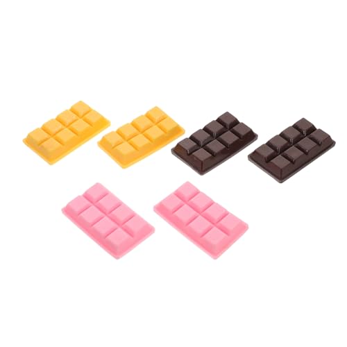 Alasum 6Pcs Simuliertes Schokoladenmodell Tabletop Schokoladendekor Kitchen Lebensmittel Für Spielfenster Display Requisiten Dessert Modell Simulation Schokoladenmodell Schokoladen Bar von Alasum