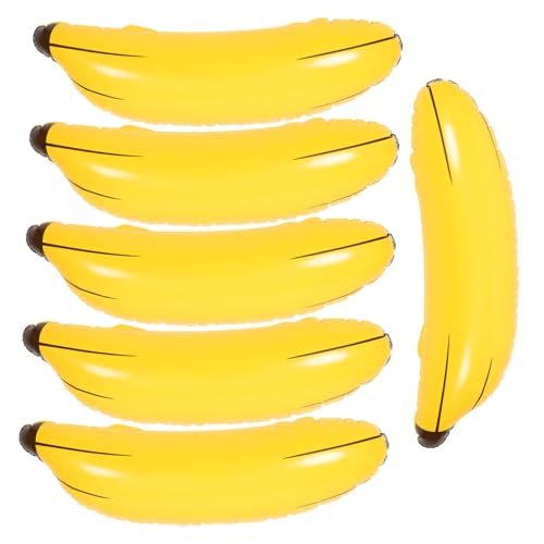 Alasum 6St Aufblasbare Bananen-Requisiten aufblasbare Baseballschläger Simulationsbanane Wurfspiel zabawki stymulujące rozwój yellow spielzeug Schwimmer-Bananenstütze aus Kunststoff PVC von Alasum