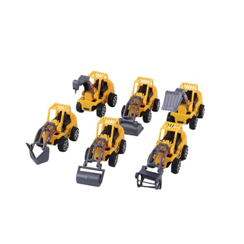 Alasum 6St Kuchenverzierung Bagger Kuchendekorationen Technische Fahrzeugdekoration Bulldozer-Dekoration Kuchen Topper tortendeko einschulung sankastenspielsachen Gelb Dekoration Yellow von Alasum