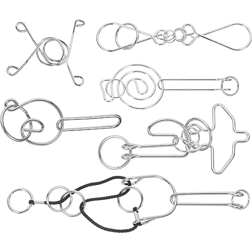 Alasum 6St Minsuo für kinderspielzeug gehirn Training Metallspielzeug Knotenspielzeug Silve freischalten Metallpuzzles Lernspielzeug entriegeln von Alasum