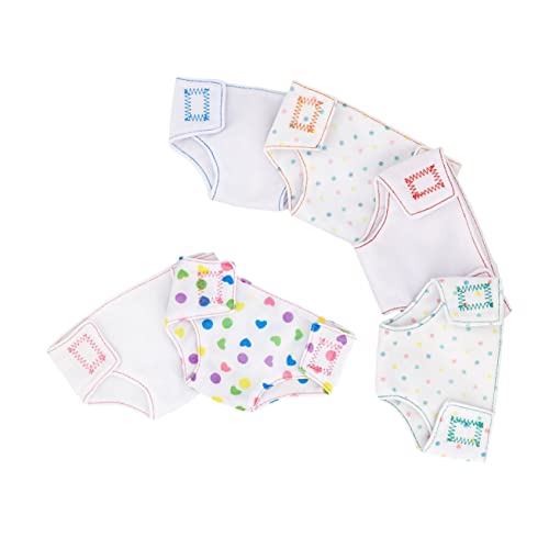 Alasum 6St Puppenkleidung puppenwindeln Puppen windel Babyspielzeug neugeboren Kleider für Babypuppen Kostüm reizwäsch Unterwäsche für Babypuppen Zubehör für Puppenunterwäsche Stoff Weiß von Alasum