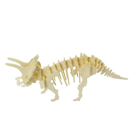 Alasum 6St Puzzles Triceratops Kinder Puzzle Educational Toys dinozug dinotattos Dinosaurs Kinderpuzzle Puzzle-Dinosaurier-Spielzeug jugsaw Lernspielzeug für Babys Hölzern Khaki von Alasum