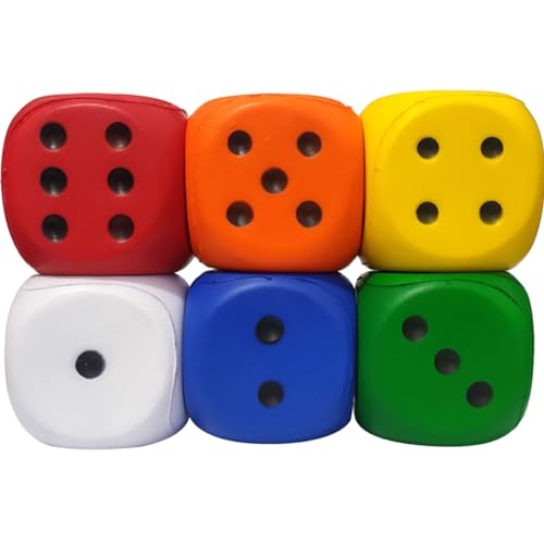 Alasum Set Dice 6st Feste Spaß Für Fun Toy Squeeze Toy Sensory Toy Party- -Requisite Große Sensorisch Gefälschte Gefälschte Schaumstoffwürfel Pu von Alasum