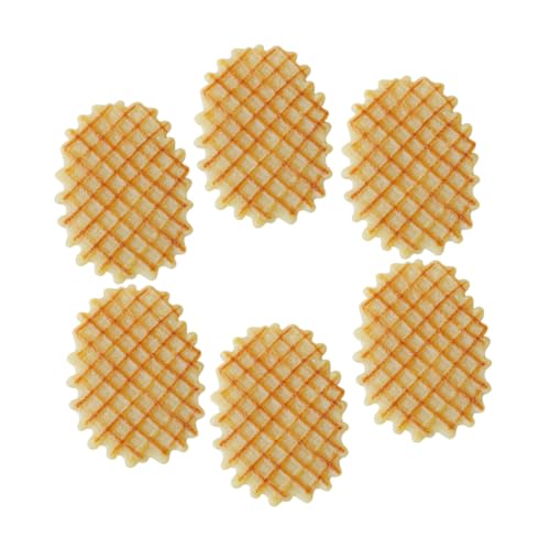 Alasum 6 Stück Künstliche Waffelmodelle PVC Realistische Waffelimitat Küchen-lebensmittelmodell Dekorative Gefälschte Waffel Für Restaurantfotografie von Alasum