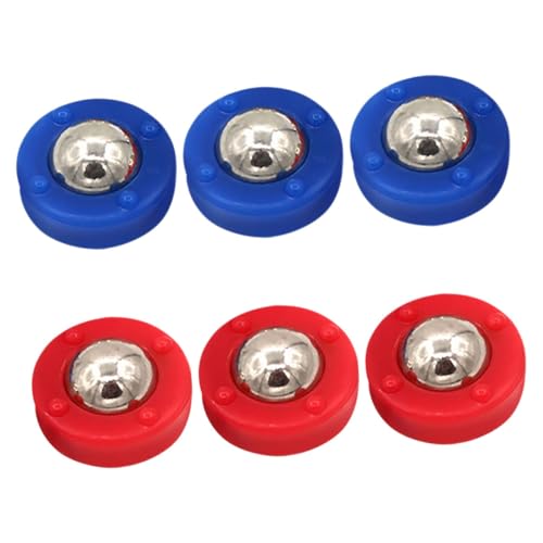 Alasum Shuffleboard-zubehör 6er-Pack Perlen Rollen Mini-Pucks für Jungen und Mädchen Spielsteine ​​für Drinnen und Draußen von Alasum