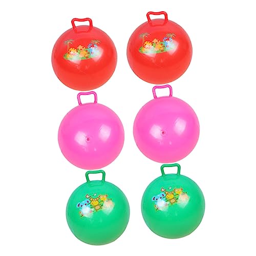 Alasum 6St den Ball klopfen Spielzeug für Kinder Hüpfball Kinder springen Kinderspielzeug kinderspiele flummiset Spielzeuge Cartoon-Muster-Hopping-Ball Springender Ball für Kinder Plastik von Alasum