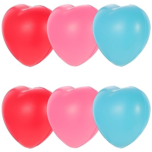 Alasum 6st Herz-Stress-Ball Zum Stressabbau Kinderspielzeug Herz Quetschspielzeug Squeeze-Herz- Herzförmiger Stressball Herz-Stress-bälle Partygeschenke Pu von Alasum