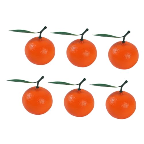 Alasum 6st Künstliche Orange Obst Orangen Fruchtmodell Prop Fotografie-Requisiten Dekorative Künstliche Früchte Layout-szenendekor Heimdekoration Modell Mit Gefälschten Früchten Schaum von Alasum