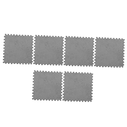 Alasum 6st Puzzle-Matte Bodenbelag Für Turnmatten Kinderrätsel -bodenmatte Beschäftigte Matte Ineinandergreifendes Schaumstoff-fitnessstudio Babyzimmerteppich -Puzzle Grey Samt von Alasum