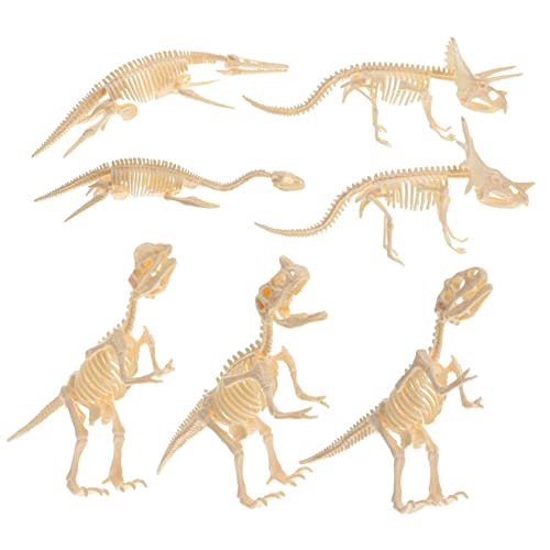 Alasum 7St Dinosaurier-Skelett-Spielzeug Dinosaurierfiguren Dinosaurierfigur zusammenbauen Spielzeug-Dinosaurier Dino-Figurenknochen Kinderspielzeug Dinosaurierskelett für Kinder Plastik von Alasum