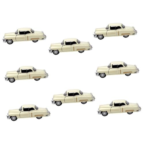 Alasum 8 STK Automodell aus Legierung Miniature car Models Retro-Automodell Legierungsornamente Modellauto aus Druckguss Autosammlung deko bastelset Auto-Ornament Auto-Kunsthandwerk Beige von Alasum