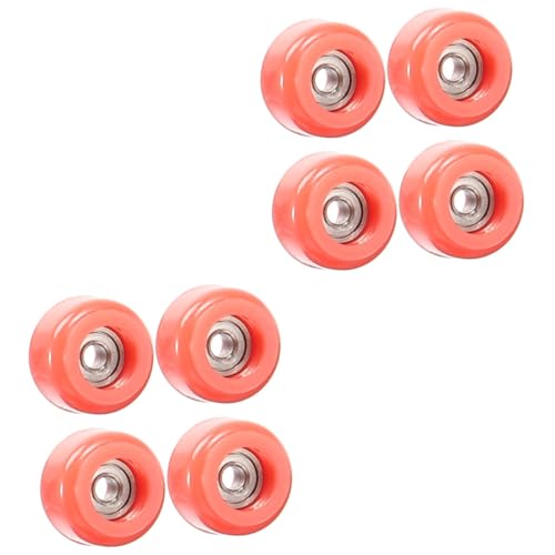 Alasum 8 STK Fingerrollschuh Kompaktes Skate-Spielzeug Schreibtischräder Lustiges Skate-Spielzeug Puzzle-Spielzeug Fingerspitzen-bewegungsspielzeug Mini-zubehör Rostfreier Stahl Rot von Alasum