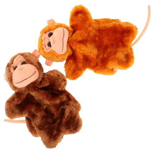 Alasum 8 STK Handpuppe Storytime-Handspielzeug Affenpuppe kreative Handpuppe Affenhand Monkey Toy Monkey Spielzeug Tierhandpuppe dekorative Handpuppe Affen-Handspielzeug PP Baumwolle von Alasum