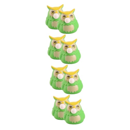 Alasum 8 STK Prise Musik dekompressionsspielzeug für Kinder kinderspielzeug spielbuch Erwachsene Stressabbau Sensory Toys Gastgeschenke kleine Eule Spielzeug Dehnbares Spielzeug PVC Green von Alasum