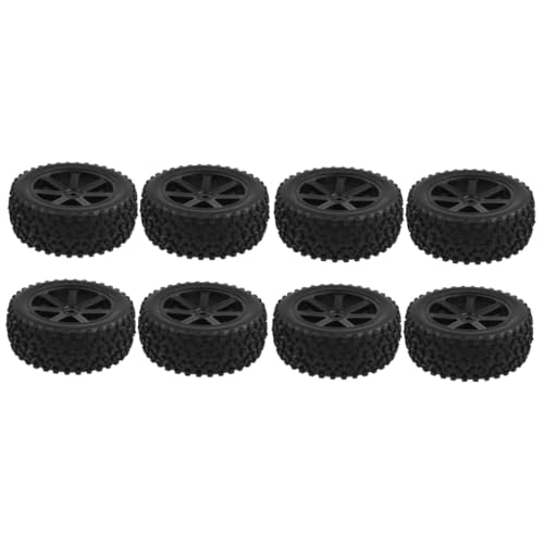 Alasum 8 STK Räder für Spielzeugautos Offroad-Zubehör kleine Autoräder LKW-Räder Mini-Autoräder Bergbuggy Off-Road Vehicle Wheels Car Toy Parts Radmodell Auto Spielzeugteile Black von Alasum