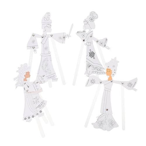 Alasum 8 Sätze DIY-Material-kit Sockenpuppen Aus Papier Handgefertigter Schattenpuppenspiel-bausatz Handpuppen Für Kinder Kidcraft-spielset Schattenpuppenspielzeug Kinder Bausatz von Alasum