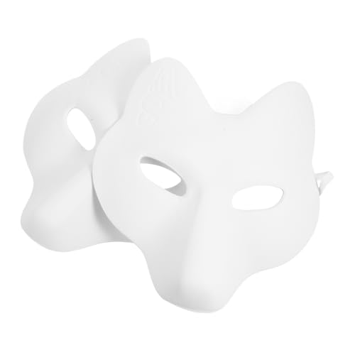 Alasum 8 Stk Fuchsmaske Selber Machen Leere Masken Halloween Abschlussball Maske Faschingsmasken Basteln Bemalbarer Fuchs Maskenbau-kit Katzenmasken Für Erwachsene Einfache Maske Weiß Pu von Alasum