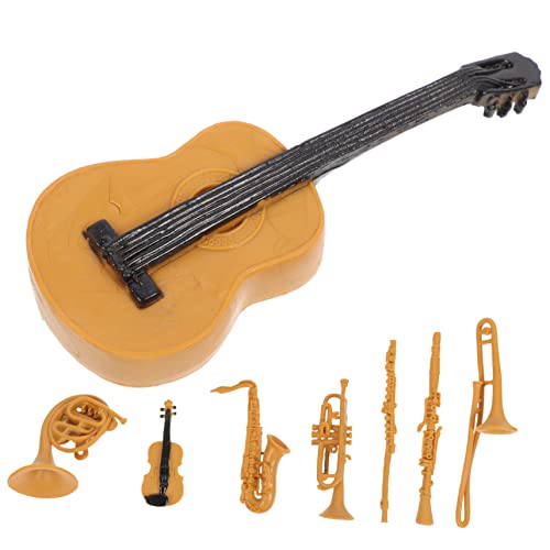 Alasum 8 Teiliges Musikinstrumenten Set Modell Musikinstrumente Figuren Dekorative Instrumente Trompete Zubehör Instrumentenstatue Miniaturinstrument Musikinstrument Spielzeug von Alasum