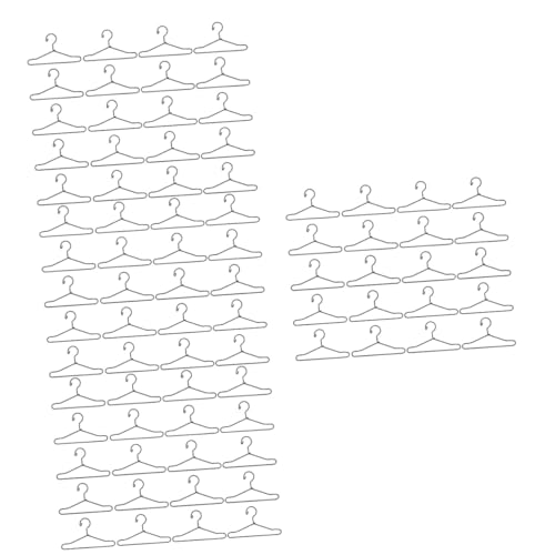 Alasum 80 STK Puppenaufhänger Miniaturhalter Miniatur-puppentuch Miniaturpuppe Babys Puppen Babyspielzeug Mini-draht-kleiderständer Miniatur Kleiderbügel Mini-aufhänger Black Metall von Alasum