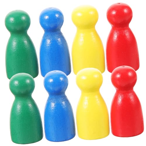 Alasum 80 STK Zubehör für Brettspiele Spielzeug Flugschach Schachfigur spielsachen für Kinder schachfiguren Schachbrett Holzbrettspiel Schachfigur menschlich geformte Schachfigur hölzern von Alasum