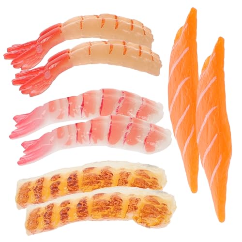 Alasum 8St Simuliertes Sashimi gefälschte Lachsscheiben simuliertes Lachsdekor gefälschter Lachs im Restaurant künstliche Fische plastikfisch Lachs-Modell Modell mit Lachsscheiben PVC von Alasum