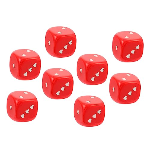 Alasum 8St Würfel Spielzeug spaß Noctis Spiele Ludo brettspiel geschke Toy partyspiel gamimg Party Decoration lichtwärts spielwaren Gaming Accessories Party Dekoration spilzeug Acryl rot von Alasum