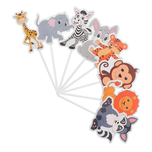 Alasum Einzigartige Kuchenspieße Mit Dschungeltieren 8 Stück Dessertdekorationen Für Geburtstagspartys Cupcake-topper Alasum Einzigartige Kuchenspieße Mit Dschungeltieren 8 Stück Dessertdekorationen Für Geburtstagspartys Cupcake-topper von Alasum