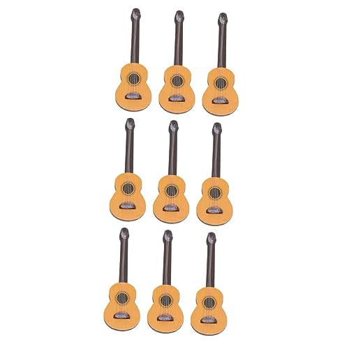 Alasum 9 STK Gitarren-Requisiten Gitarrenspielzeug musikalische spielzeugminiatur Living Room Decoration wohnzimmerdeko zubehör e Gitarre Mini-Gitarre aus Holz Gitarren-Desktop-Dekor von Alasum