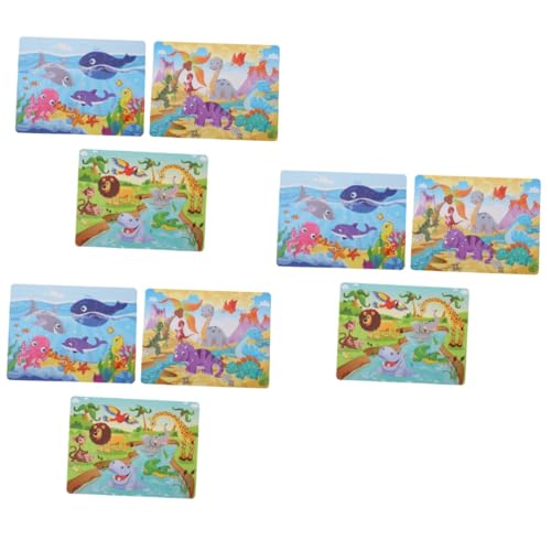 Alasum 9 STK Puzzle kinderbeschäftigung rätselbuch Kinder Partygeschenk für Kinder Kinderpartygeschenk Kinder rätsel Animal Toys Educational Toys Spielzeug tierisches Rätsel Papier von Alasum