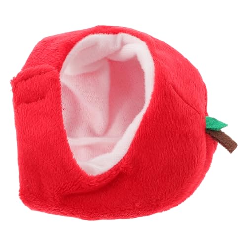 Alasum Apfelhaube Puppenaccessoires Puppenmode Puppenparty Zubehör Puppen Cartoon-Apfelhut Cartoon-Puppenhut Puppe Cartoon Apfelhut kleine Hüte Stoff rot von Alasum