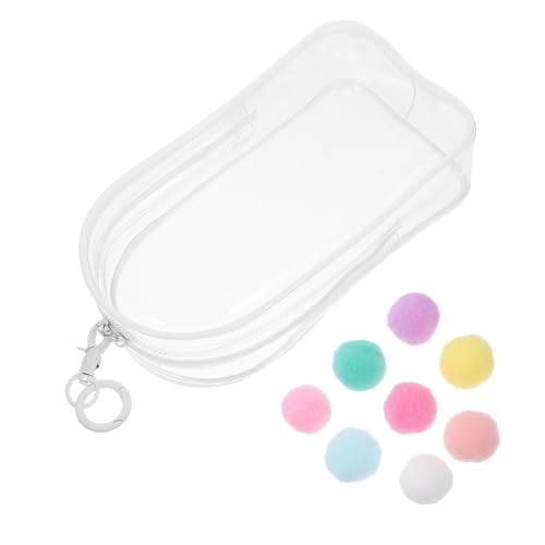 Alasum Babytasche Zeigen Transparente Figuren-präsentationstasche Mini-Taschen-schlüsselanhänger Minifigur-schlüsselanhänger Vitrine Für Figuren Klare Puppenvitrine Figur Vitrine Weiß PVC von Alasum