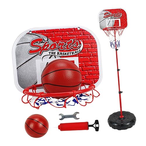 Alasum Basketballspielzeug Spielen Indoor-Spielzeug Outdoor-Spielzeug Für Kinder Verstellbarer Basketballständer Spielzeug Für Draußen Kleines Basketballspielzeug Kinder Spielset Rot von Alasum