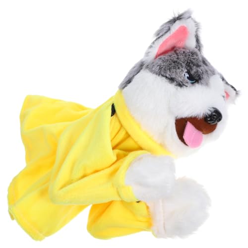 Alasum Boxendes Hundespielzeug Stofftierpuppen Cartoon-puppenspielzeug Handpuppen Für Pädagogische Marionette Fantasievolle Spielhandschuhe Hund Handpuppe Kurzer Plüsch Yellow von Alasum